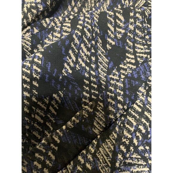 Bcbgeneration New Blue Black Beige Long Sleeve Mini Dress 4 Small - Picture 3 of 8